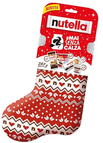Nutella®, Calza Befana con 6 Snack Dolci Assortiti, Idea Regalo Epifania per Adulti e Bambini, Confezione da 282 gr