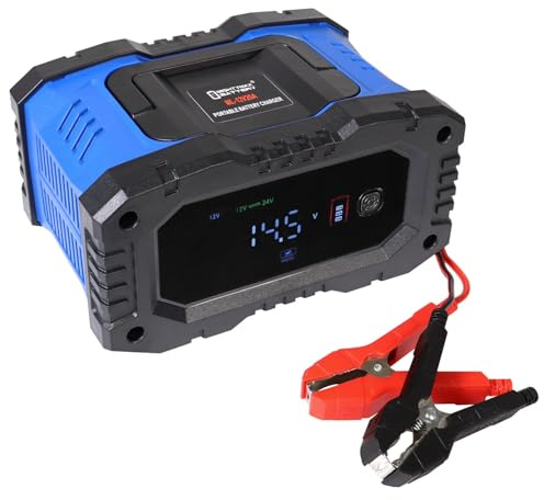 12V/24V 20Amp Smart Automatic Charger & Maintainer with Restoration, Desulfator, and Winter Mode for Car, RV, Boat, ATV, Truck, Motorcycle - Lithium, AGM, SLA, Gel, Wet, Deep Cycle