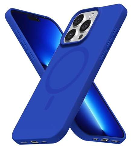 LoeoeL for iPhone 13 Pro Max Case Silicone Mag Safe, Compatible with Magsafe Ultra Slim Thin Magnetic Phone Case for Women Girls, Soft Rubber Gel Matte TPU Solid Color Minimalist Cover, Royal Blue