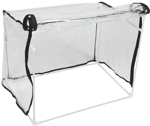 Artibetter Mini Serrage de Jardin Portable 60X40X40 CM avec Structure en Fibre Toit Plat et Fermeture Éclair – Tente à Plantes Résistante Gel pour Fleurs Légumes et Semis en Extérieur