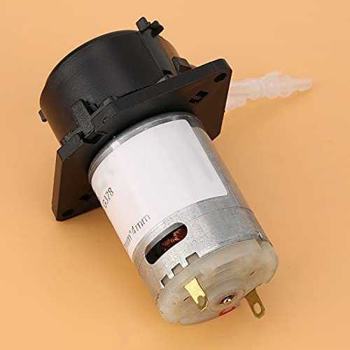Haofy Petite Pompe Doseuse Entretien Facile Débit 90 Ml/min Pompe Doseuse D'aquarium 12 V Bleu 1x Péristaltique (2 * 4 noir)
