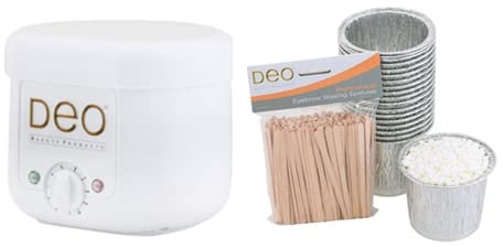 Deo 100cc White Fast Heat Professional Wax Electric Heater Warmer Pot Kit - Waxing Leg Body for Beauty Therapist Salon College Student - 030472K