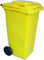 120 Litre Wheelie Bin - Yellow - Council Approved EN840 Waste Recycling
