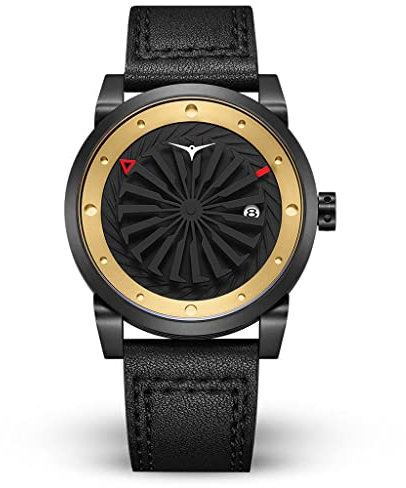 Zinvo Herren Uhr Automatik Analog Edelstahl Leder Nemesis