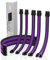 EZDIY-FAB Sleeved Cable - Cable Extension for Power Supply with Extra Sleeved 24 PIN 8PIN 6PIN 4+4 PIN with Combs-Black and Purple