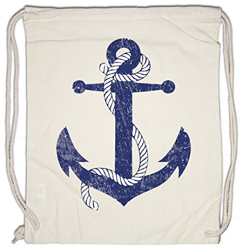 Urban Backwoods Oldschool Anchor Vintage Logo I Turnbeutel Sporttasche