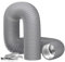 Hon&Guan Condotti Tubo di Ventilazione Flessibile in Alluminio PVC per Aerazione Domestica , Hydroponics (ø200mm*5m, Grigio)