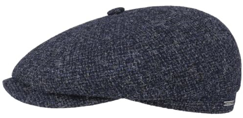 Stetson Hatteras Shetland Wool Flatcap Schiebermütze Herren Baumwolle gefüttert Herbst Winter