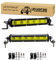 AUXTINGS LED-Scheinwerfer, 2 x 17,8 cm, 30 W, Gelb, einreihig, 3000K,niedriges Profil,ultradünn,Mini-Flutlicht,Off-Road-Lichter