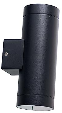 Dyberg Larsen - Matt Black - Stege - Wall Lamp - Made of Matt Black Aluminium and Frozen PVC - Matt Black/Frozen PVC - for Outdoor use - GU10/35W - Danish Design - Modern - Light