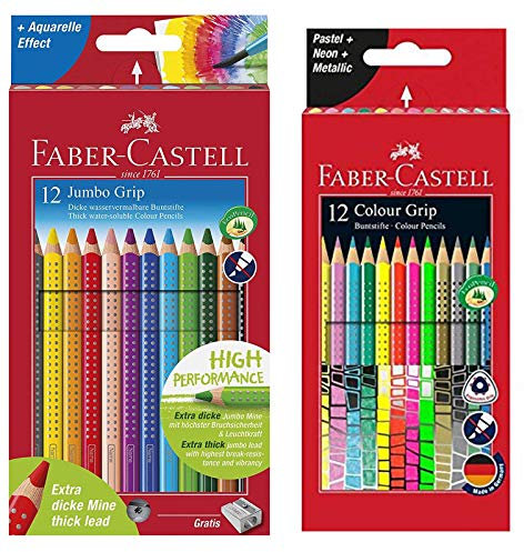 Faber-Castell Farbstift Jumbo Grip 12er + 12er Sonderfarben