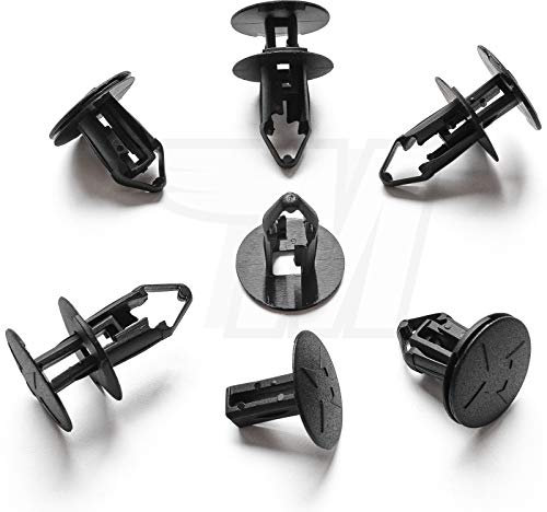 MYBA-S 30x Schwarze Rund Befestigungs Clips | 054000001R