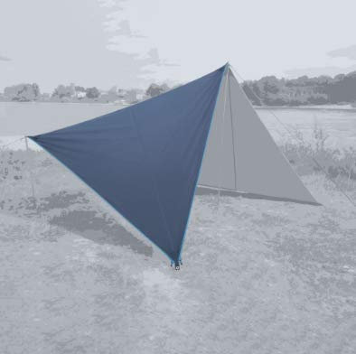 Bent Zip-Canvas verbindbares Sonnensegel blau
