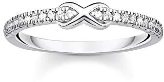 THOMAS SABO Ring Infinity mit weißen Steinen silber 925 Sterling Silber TR2322-051-14-50