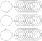 TOAOB 100 Stück 35mm Runde Metall Reifen Ohrringe Selber Machen Set Silber Wein Glas Charme Ringe Ohrring Glasmarkierer für Weinglas Creolen Party DIY Ohrringe Schmuck Zubehör