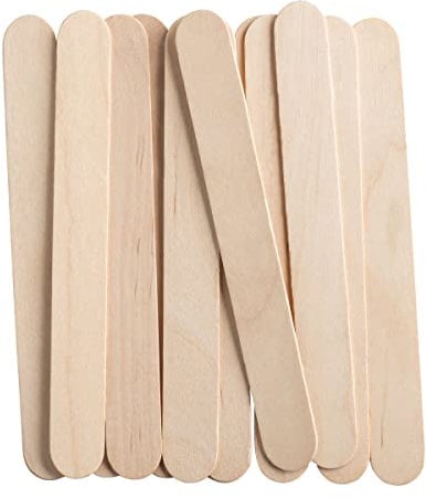 [100 Count ] Jumbo 6 Inch Wooden Multi-Purpose Popsicle Sticks,Craft, ICES, Ice Cream, Wax, Waxing, Tongue Depressor Wood Sticks