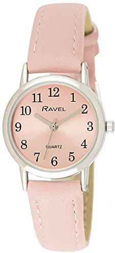 Ravel - Women's Pastel Coloured Everyday Watch (27mm case) - Pink/Silver Tone