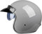 Woljay Retro Motorradhelm 3/4 Jethelm Halbhelme Motorrad Jethelm mit Schild Sonnenblende für Männer Frauen Erwachsene ECE 22/05 DOT Approved (Groß, Grau)