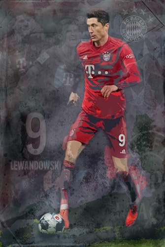 Myartstyle - BILDER Plakat, Leinwand Poster 60 x 40 cm R.Lewandowski Sport Fußball Beste Spieler OHNE RAHMEN P-Sp-205-6