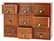 QWORK Schreibtisch-Schubladen-Organizer, Holz, Vintage-Apothekerschrank mit 9 Schubladen, Heimbüro, Tee- und Kommode, Schlafzimmer-Organisation und Aufbewahrung, traditioneller Apothekerschrank