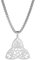 kkjoy Keltischer Knoten Halskette aus Edelstahl, Triquetra Anhänger Halskette mit Sonne, Mond und Sternen, Irisches Amulett Schmuck für Damen Herren
