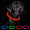 Nepfaivy Leuchthalsband Hund USB Aufladbar - Wasserdichtes Hundehalsband Leuchtend mit 3 Beleuchtungsmodi, Längenverstellbareres LED Halsband für Kleine, Mittlere und Große Hunde (Rot)