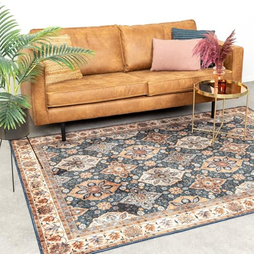 FRAAI | Home & Living Teppich Vintage - Imagine Oriental Bunt 80x150cm - Baumwolle, Polyester - Flachgewebe - Vintage, Orientalisch - Wohnzimmer, Esszimmer, Schlafzimmer - Rug