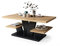 All4All Couchtisch Valerio - Wohnzimmertisch - Kaffeetisch – Tisch mit Ablagen - Esszimmertisch - Coffee Table - 110x60cm - 05 - Gold Craft Eiche + Schwarz