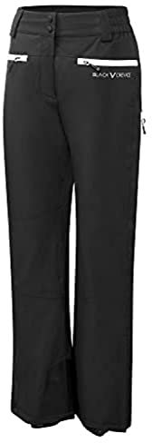 Black Crevice Damen Skihose, 10.000mm Wassersäule, atmungsaktiv, schwarz, 36