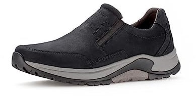Pius Gabor Herren Sneaker Low,Slip On,zertifiziertes Leder,Wechselfußbett,freitzeitschuhe,offener einschlupf,Mokassins,Midnight,43 EU / 9 UK