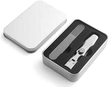 Fransande Dotmalls Nagelknipser Cumuul Nagelknipser Mit Catcher, Großer, Breiter Backenöffnungsschneider, Sicherheitsschloss, Cumulus Nagelknipser (Color : Silver)