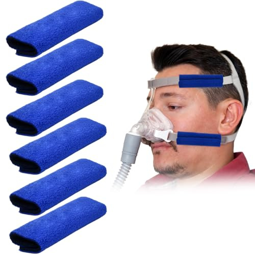 CPAP Gurtbezüge, 6-Pack CPAP Headgear Covers, CPAP-Maske Gurtabdeckungen, CPAP Gesichtspads, Komfortables CPAP-Zubehör, Schlafapnoe-Maskenkissen, CPAP Gurt-Komfort-Pads