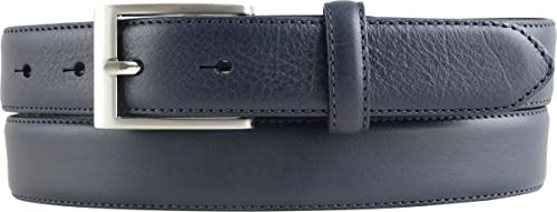 BELTINGER Hochwertiger Anzuggürtel aus Vollrindleder 3,0 cm | Bombierter Ledergürtel Herren 30mm | Business-Gürtel made in Italy