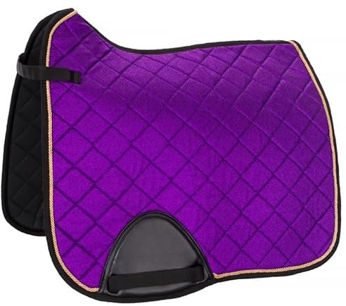 Start Seville Tapis de selle pour cheval, tapis de selle baroque avec cordon décoratif, tapis de selle pour cheval, pour dressage (DR) et polyvalence (VS) (violet, dressage)