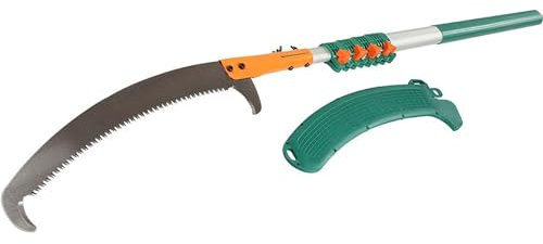 PLABNK 5M/16.4FT Extendable Pruning Saw, Detachable Handsaw And Telescoping Pole with Safety Giant Saw Cover for Pruning And Trimming Branches,Green