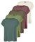 VERO MODA Damen VMAVA Plain SS TOP GA 5PACK T-Shirt Kurzarm, Balsam Green/Oil Green/Caribou/Rose Brown/Pumice Stone, L