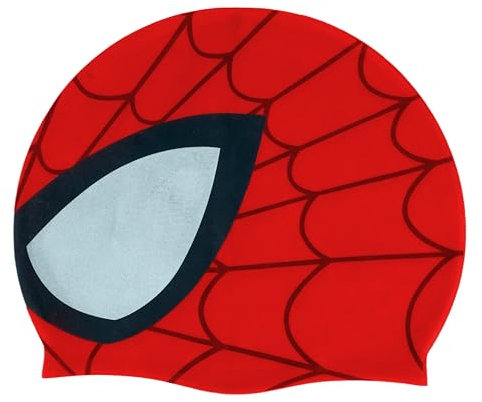 EANAGO Cuffia da nuoto in silicone per ragazze alla moda per bambini per nuotare e allenarsi, adatta per circa 4-12 anni – Cuffia da bagno per bambini (Spiderman)