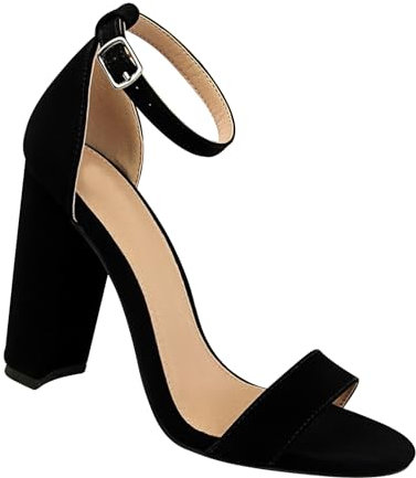 Cinturino alla Caviglia Fibbia Sandali Peep Toe Pumps Scarpe Tacco Largo 9cm da Matrimonio Ufficio Feste Sexy Scarpe (Bordeaux,39)