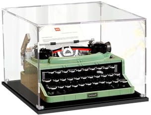 LRDECOR Acryl-Vitrine für LEGO 21327 Ideas Schreibmaschinen-Modell, transparent, staubdichte Vitrine (nur Vitrine) (A-2 mm)