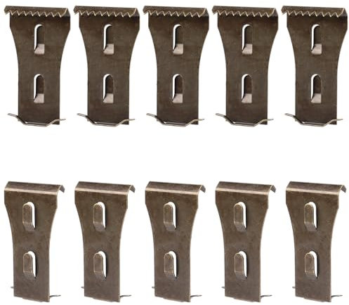 10pcs Brick Hook Clips, Steel Brick Wall Hooks for Hanging Outdoors Heavy Duty Brick Siding Hooks No Drill for Pictures Lights Wreaths Hanger Fits 2.25-2.45 Inch High Bricks (Bronze)