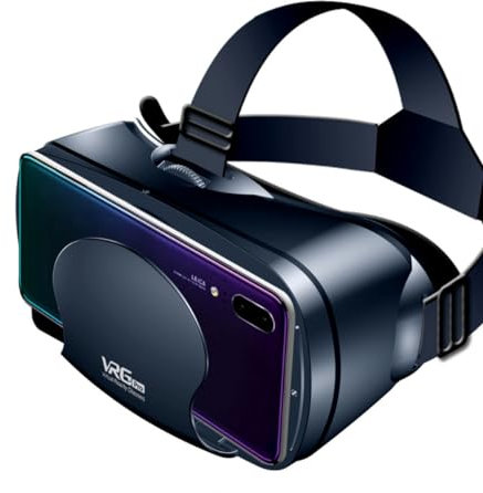 WYAFEIER 3D-Virtual-Reality-Helm VR Brille für 5-7' Handy (Oculus) mit Pupillenabstandsregler und Abnehmbarem Rahmen für großen Bildschirm (Android)