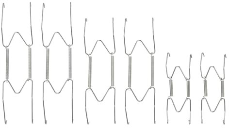 QUARKZMAN 6pz Piatto Appendini Decorativi Da Parete Piatto Appendini Piatto Supporti Da Parete Ganci per Decorativi Piatti 4 Pollici/6 Pollici/8 Pollici,Argento