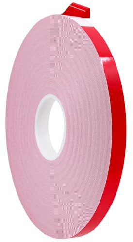 KLEBASTO Ruban adhésif double face pour miroir - Ruban adhésif de montage puissant - 1 mm d'épaisseur - Ruban adhésif double face universel - Pour bois, métal, plastique, etc. (6 mm x 5 m)