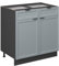 Vicco Kitchen base cabinet Fame-Line, Light blue-grey, 80 cm without worktop