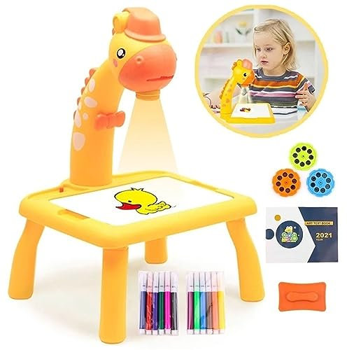 Kinder Zeichenprojektor,Tracking- und Zeichenprojektorspielzeug mit Licht und Musik, Smart Projektor für Kinder Sketcher Löschbares Doodleboard Pädagogisches Spielzeug für