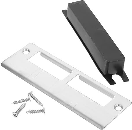 Uonlytech 1 Satz Riegelschließbleche Türlochabdeckplatten Aus Stahl Türschließbleche Zur Verstärkung Für Innen Und Außentüren Ideal Für Renovierungen Und Neumontagen
