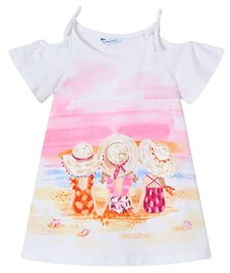 Mayoral Kleid Print für Mädchen Weiss