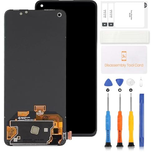 LADYSON Pantalla LCD original para Oppo Realme GT 5G LCD Display para Realme GT 5G RMX2202 LCD Digitizer Assembly Touch Screen Kit de sustitución con herramienta (6,43 pulgadas negro)