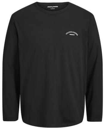 JACK & JONES Men's Jjcollege Logo Tee Ls Crew Neck