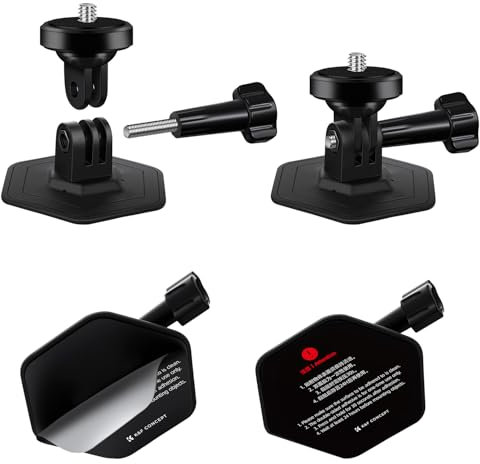 K&F Concept Fixation Adhésif 3M Base Autocollant sur Casque pour Caméras d'action Kit de 2